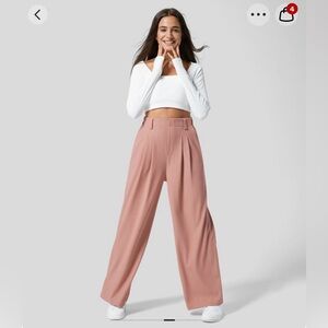 Halara Rose Tan Wide Leg waffle pants never worn, great condition